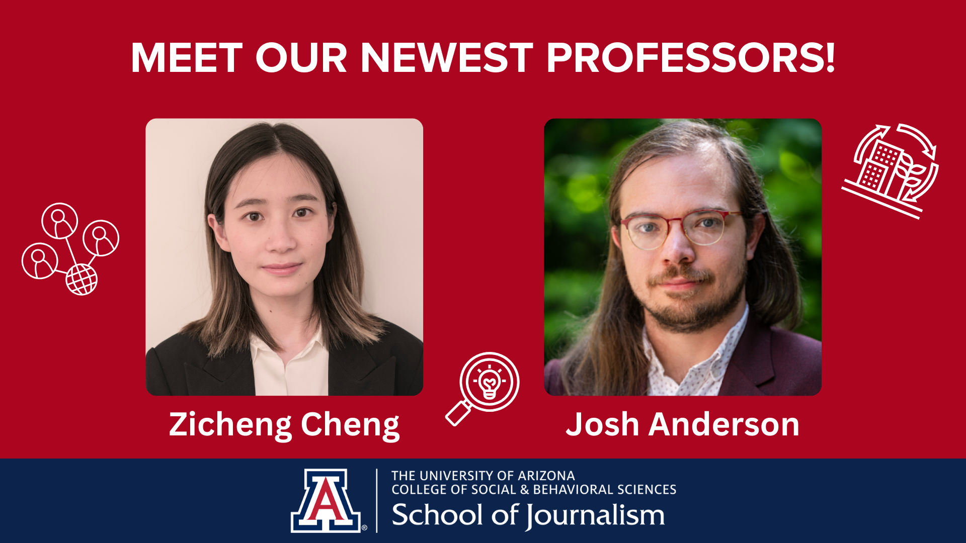 Zicheng Cheng and Josh Anderson welcome with photos