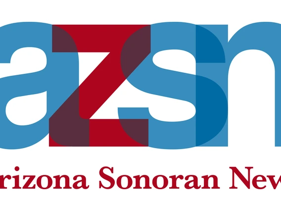 Arizona Sonoran News blue and red logo stacked 