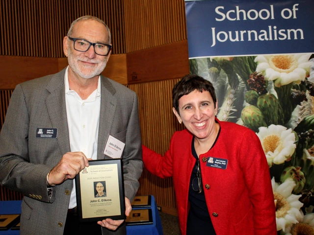 Inductee holds Hall of Fame plaque