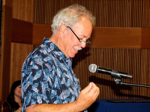 Inductee gives acceptance remarks at podium