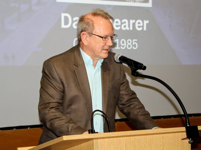 Inductee gives acceptance remarks at podium