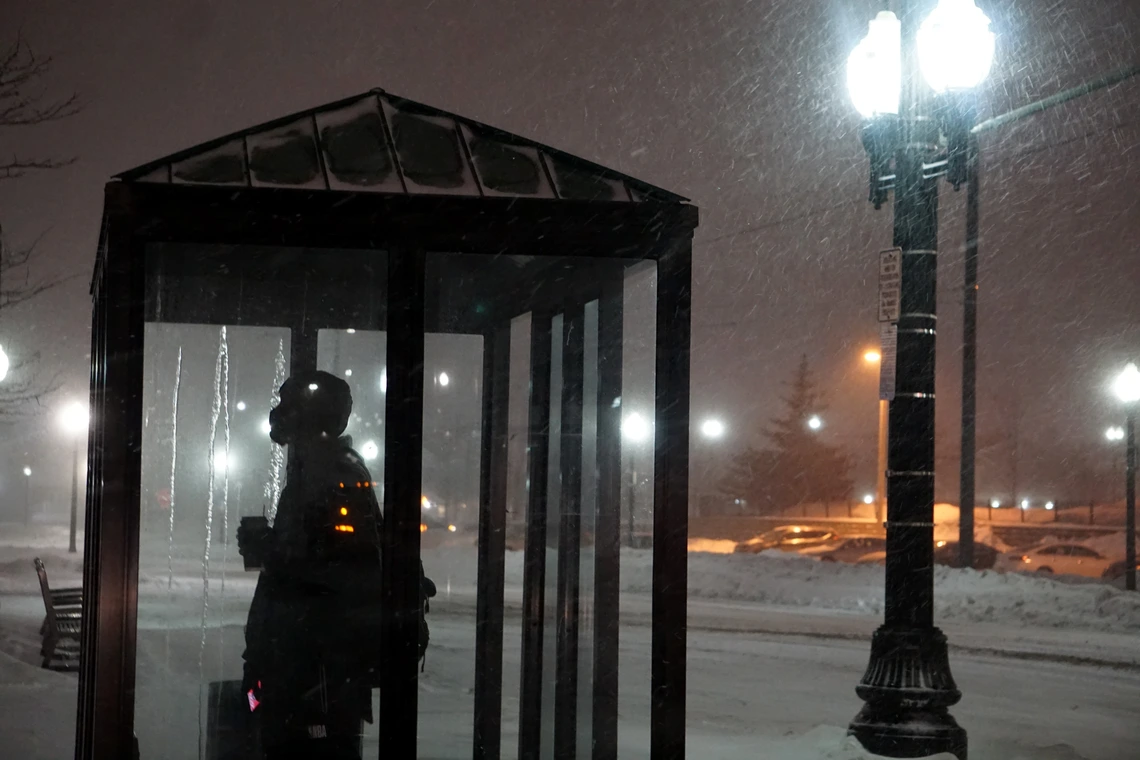 Waiting for a bus