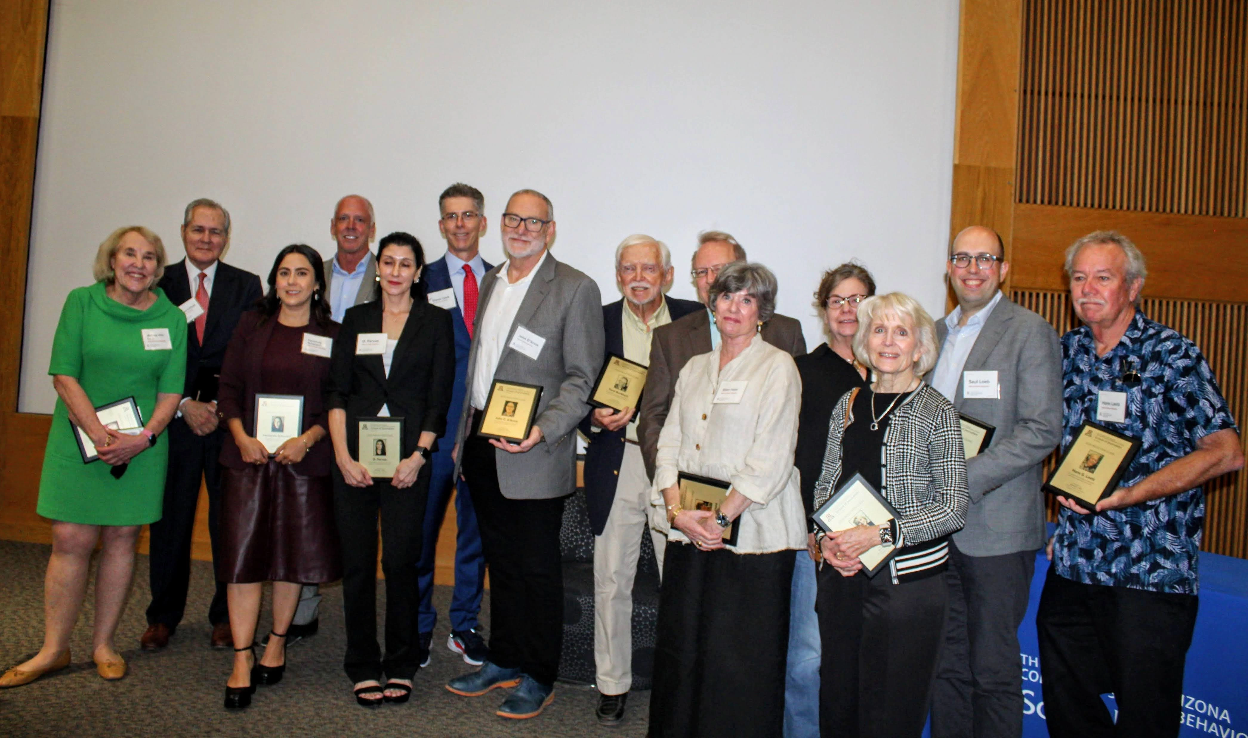 Group of inductees pose for photo