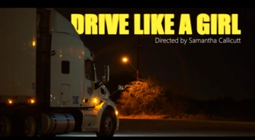 Screenshot of documentary title "Drive Like A Girl"