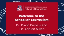 Welcome signage for two ACEJMC visitors