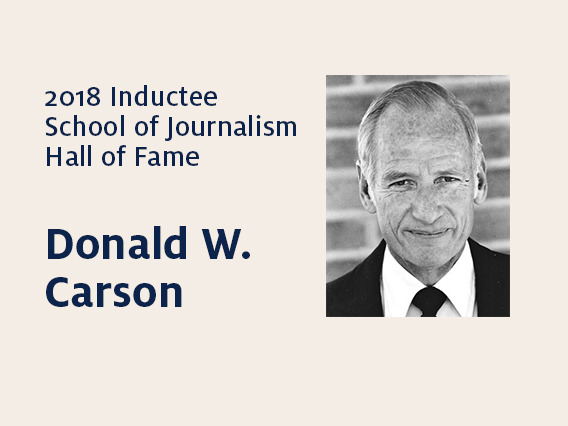 Donald W. Carson: 2018 Hall of Fame inductee