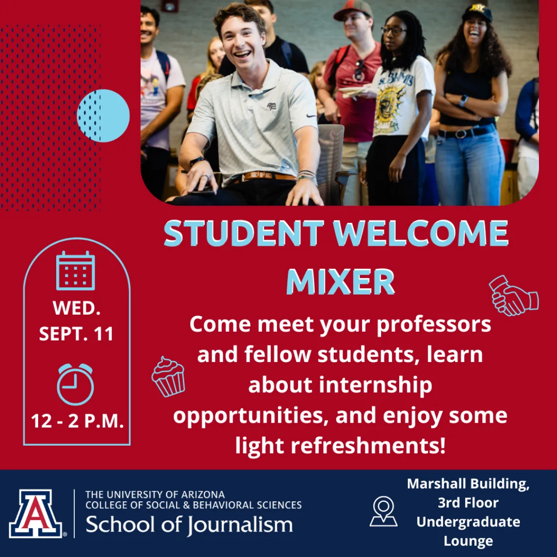 Student welcome event flyer