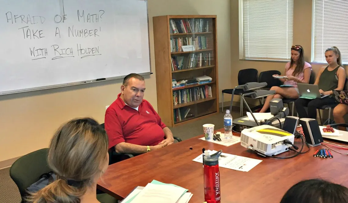 Richard Holden speaks with UA students in 2015