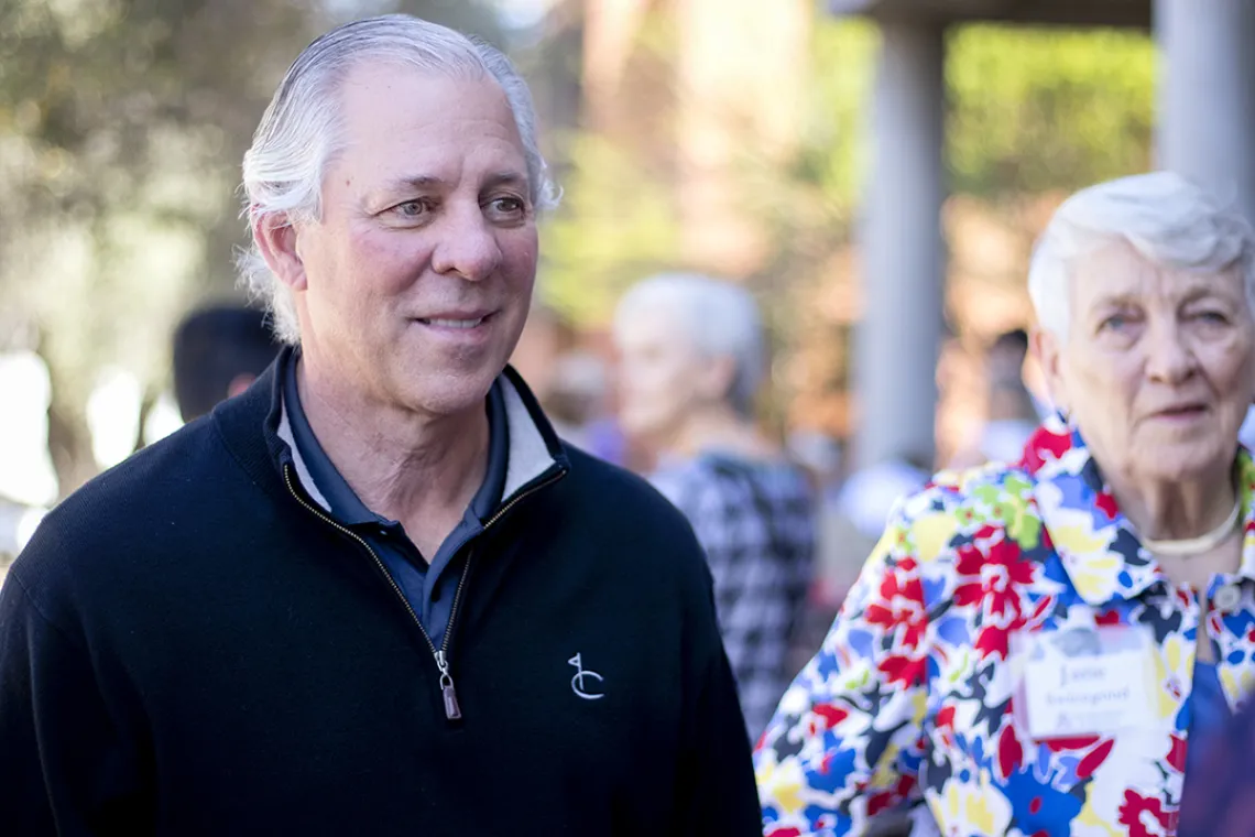 UA President Robbins, with Jane Swicegood, attended the ceremony.  