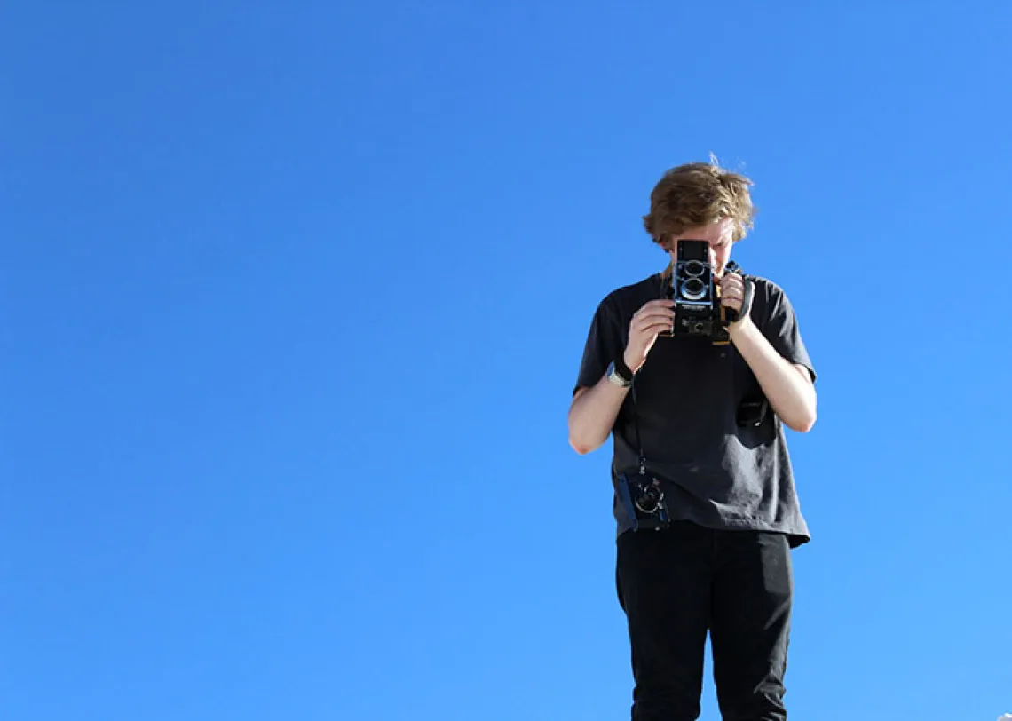 Man holding camera