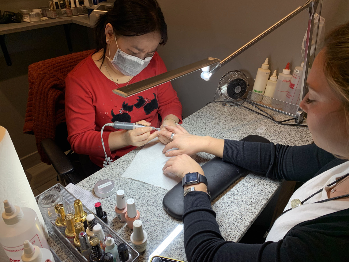Getting nails done